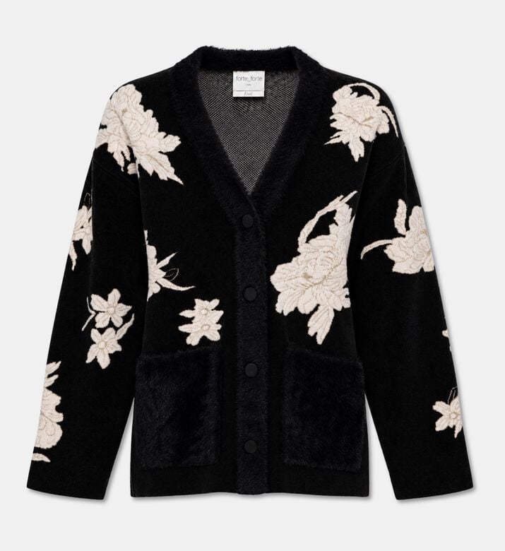 Forte-Forte Lotus Embroidered Long Cardigan, Packshot View