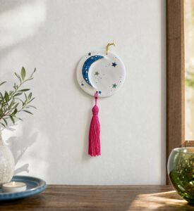 Noorena Evil Eye Ceramic Wall Hanging, Model View