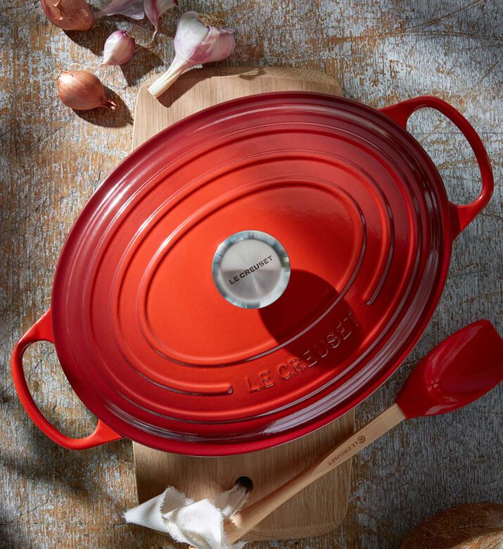 مقلاة حديد فرن فرنسية بيضاوية