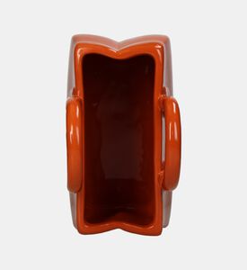 مزهرية فخار ناعم بشكل حقيبة تسوق