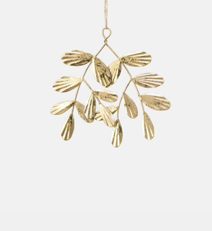 Gold Foil Iron Leaf Ornament