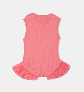 بلوزة بدون أكمام بنقشة أورجانزا