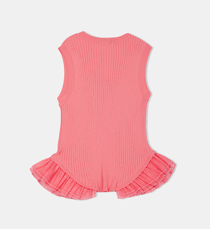 Organza Flounce Sleeveless Top