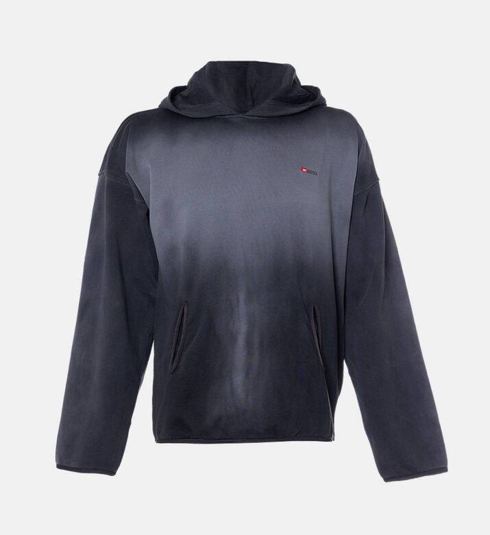 سويت شيرت بغطاء رأس وشعار مطرز