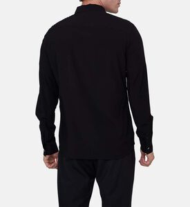 قميص طويل الأكمام بتطريز شعار