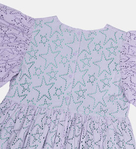 Star-embroidery Angel Sleeve Dress