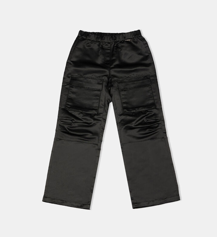 Satin Utility Pockets Trousers