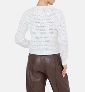 Pointelle Flower Buttons Waistcoat