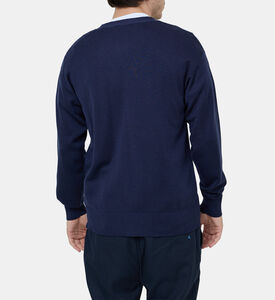 كارديغان محبوك برقعة ثعلب