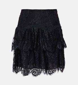 The Kooples Sheer Ruffles Floral Mini Skirt, Packshot View