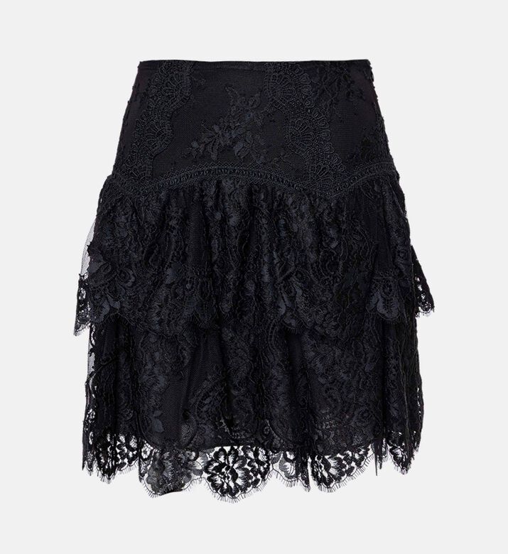 The Kooples Sheer Ruffles Floral Mini Skirt, Packshot View