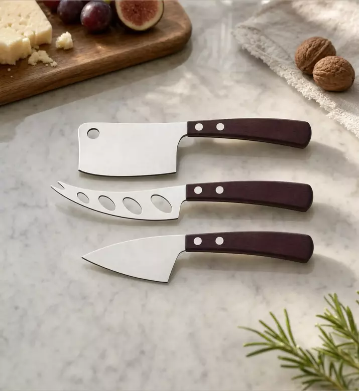 Legnoart Latte Vivo Cheese Knife Set, Model View