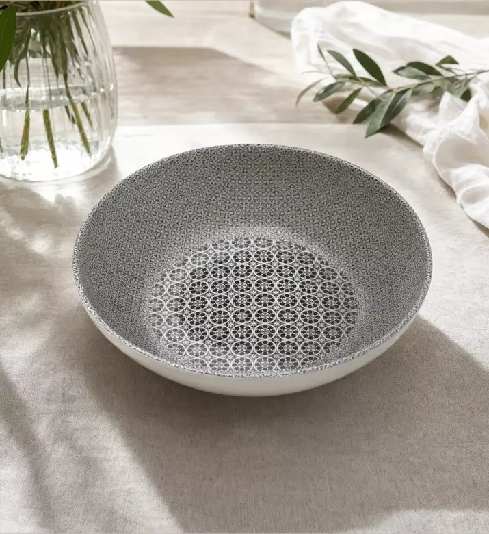 Images D'Orient Rosace Melamine Round Bowl, Model View
