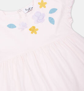 Cotton Floral-embroidery Dress