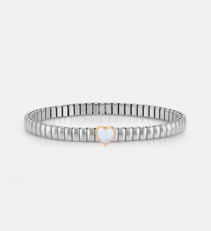 Pearl Heart-shaped Stretch Stainless Steel Bracelet