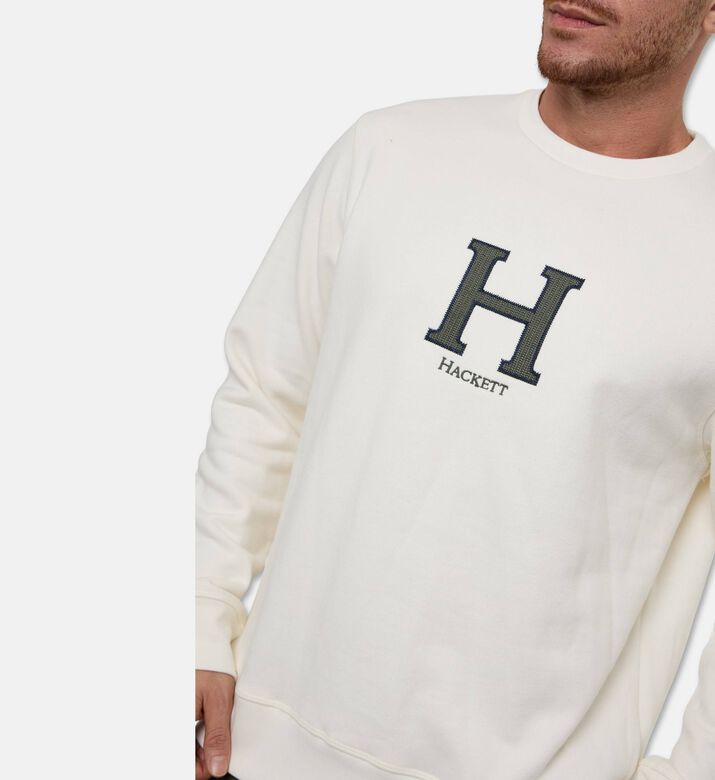 Hackett London Heritage Logo-print Long-sleeve Sweater, Model View