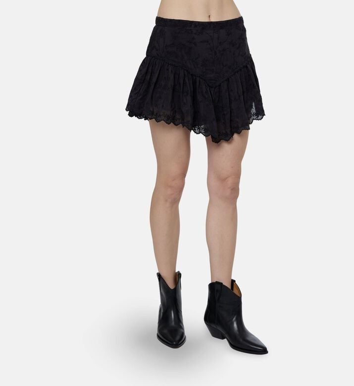 Isabel Marant Tiered Floral Mini Short Skirt, Model View
