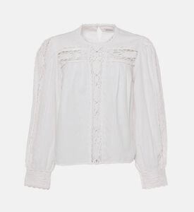 بلوزة فالميرا بمزيج قطن وكتان