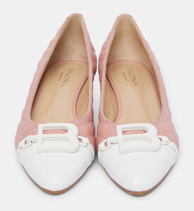 حذاء باليرينا مسطح من الجلد