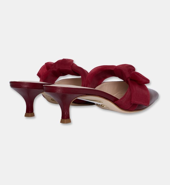 Atana Satin Bow Side Tie Mules, Packshot View