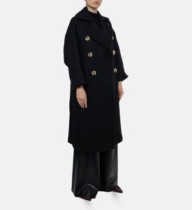 Edward Achour Paris Button-detail Regular-fit Coat, Model View