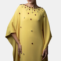 Floor-length Bead Embellishments Kaftan
