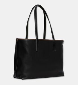 Mlouye Calf Leather Large Tote Bag, Black, Packshot View