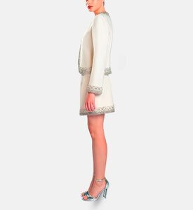 Michael Cinco Beads-embellished Regular-fit Set, Off-white, S, Model View