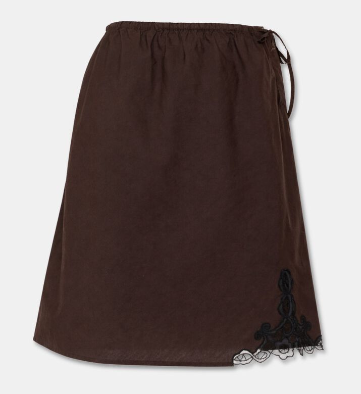 Soeur Houna Midi Lace Appliqu&eacute; Skirt, Packshot View