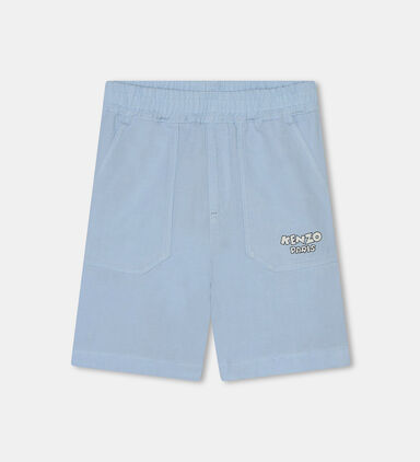 Elastic Waistband Bermuda Shorts