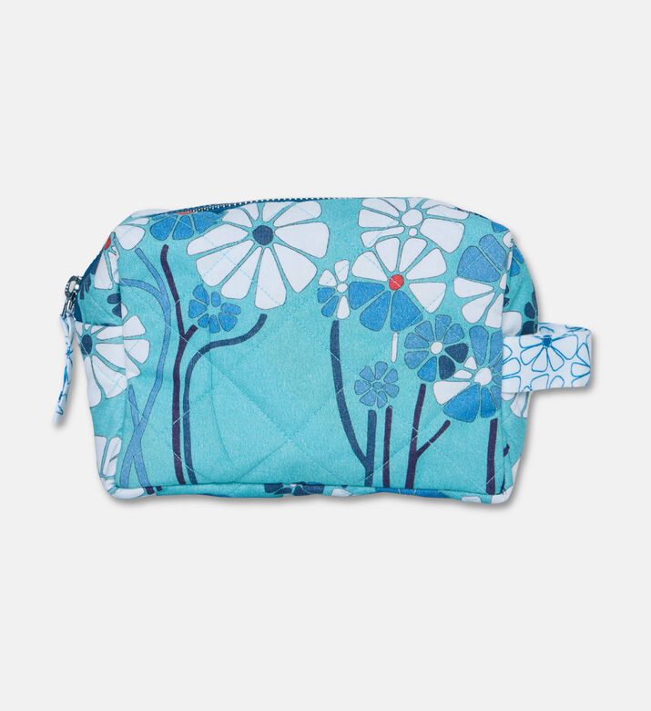 Karma on the Rocks Kiku Aqua Cotton Small Pouch, Packshot View