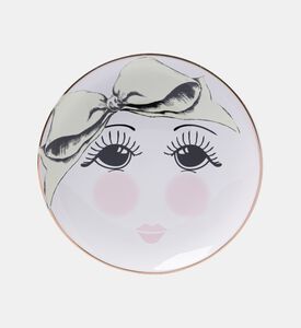 طبق مستدير من السيراميك ذو عيون مفتوحة