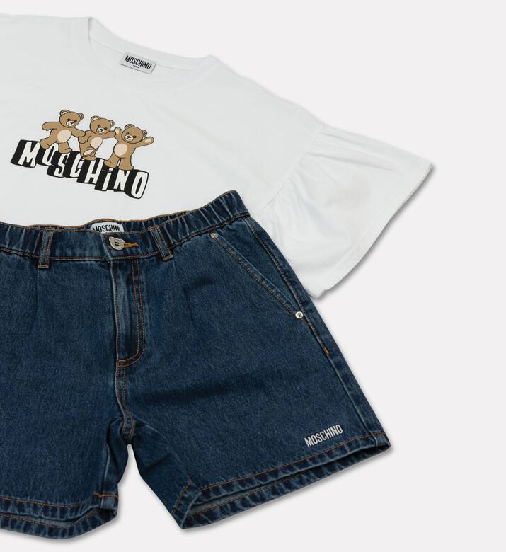 Moschino BKT Coordinated Bear Graphic 2-piece Short Set, Packshot View