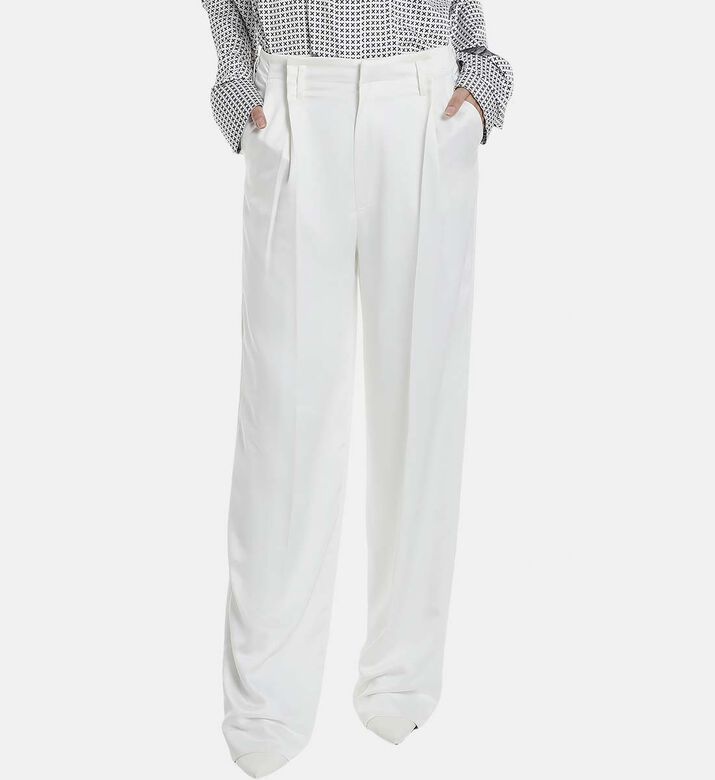 Silk Waist Fold Trousers