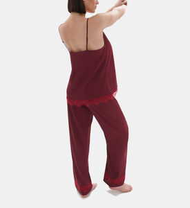 بنطال بيجاما ساتان بحافة دانتيل