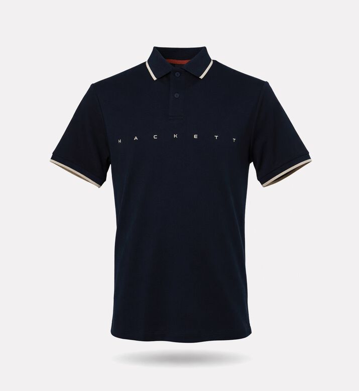 Hackett London Button Placket Regular-fit Polo, Black, S, Packshot View