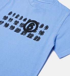 تيشيرت قطن بياقة مستديرة بطبعة أرقام