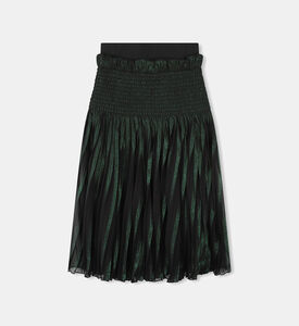 تنورة شيفون بطيات لامعة