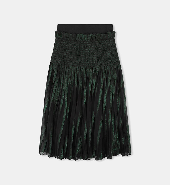 تنورة شيفون بطيات لامعة