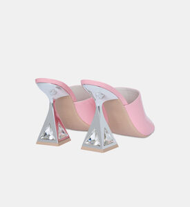 حذاء أريا مفتوح من خلف بكعب عالٍ شامواه