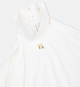 Girl Eco-leather Logo Dress