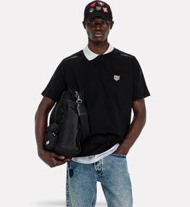 Diesel Tape-detail Crewneck T-shirt, Model View