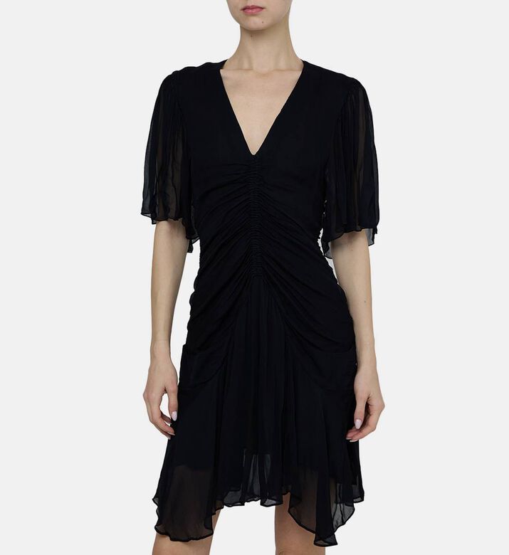 فستان فيفيان موسلين قصير مطبوع