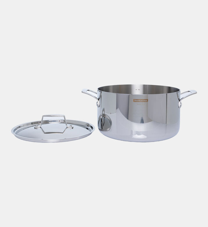 Sleek Stainless Steel Cooking Pot