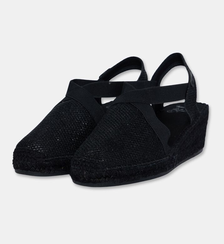 Toni Pons Triton-7bk Shimmery Cotton Blend High-wedge Espadrille, Packshot View