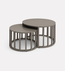 Home Deco and More Strap-detail Aluminum Outdoor Lounge Set, Packshot View
