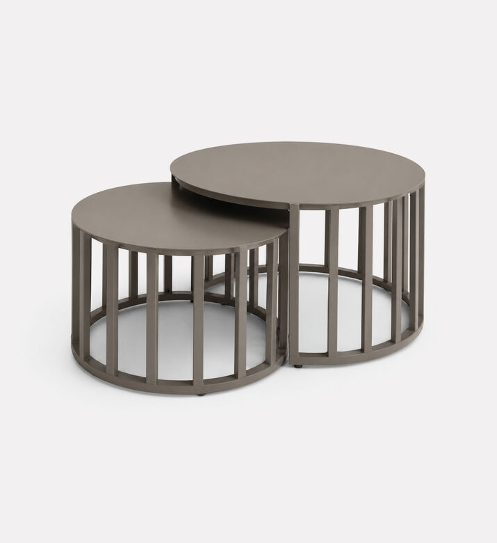 Home Deco and More Strap-detail Aluminum Outdoor Lounge Set, Packshot View