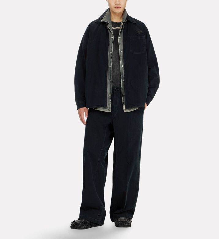 Diesel Zip-front Cotton Overshirt, Model View