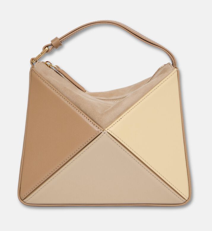 Mlouye Flex Calf Leather Mini Hobo Bag, Yellow, Packshot View