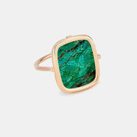 Chrysocolle Antique 18k Gold Ring